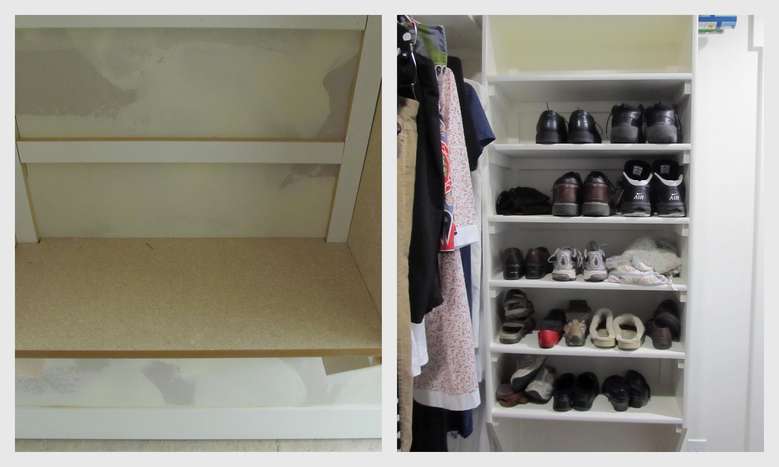 how to build wood shelves in a closet